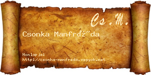 Csonka Manfréda névjegykártya